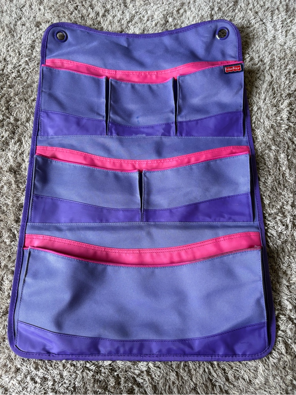 Fisher-Price Purple and Pink Hanging Pocket Organizer
